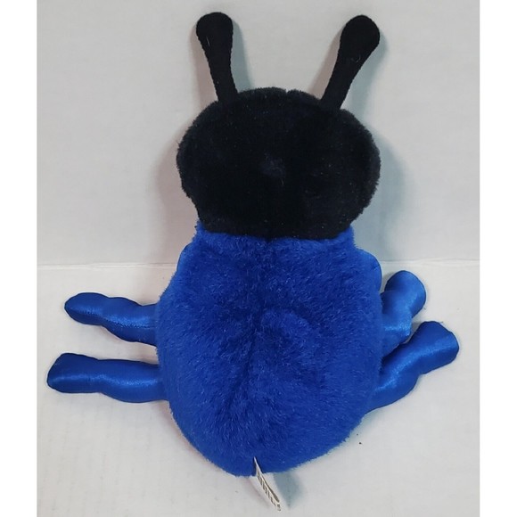Y2K BUG Beanbag Plush Image Masters 1997 Black Blue Stuffed Toy 7" - Picture 2 of 3